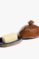 HENRY BUTTER DISH | BROWN GLAZE BROWN GLAZE