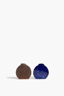 HENRY SALT & PEPPER SHAKER SET | BROWN AND COBALT BLUE GLAZE BROWN AND COBALT BLUE GLAZE