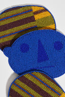 BEADED COASTERS | HENRY BLUE STRIPE HENRY BLUE STRIPE