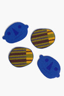 BEADED COASTERS | HENRY BLUE STRIPE HENRY BLUE STRIPE