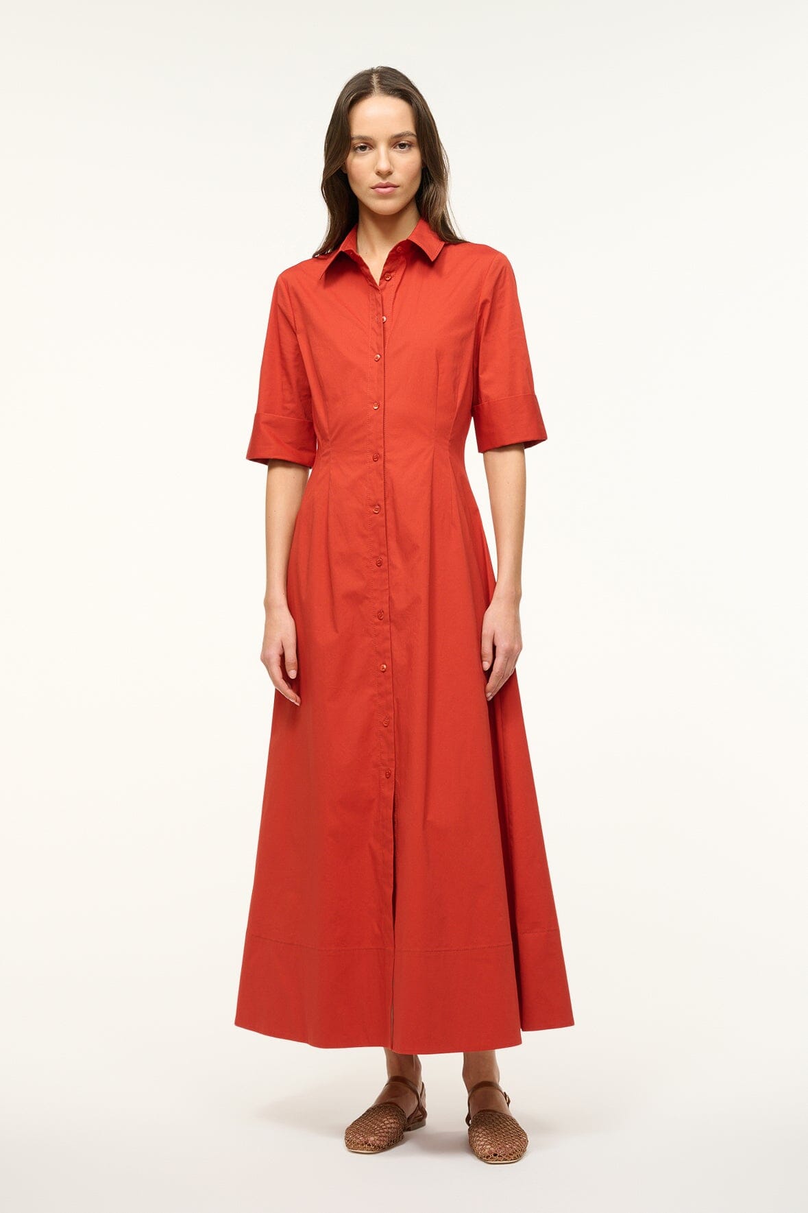 Image JOAN MAXI DRESS | RUST 1 of 5 and Clicking this image will trigger a zoom pop-up