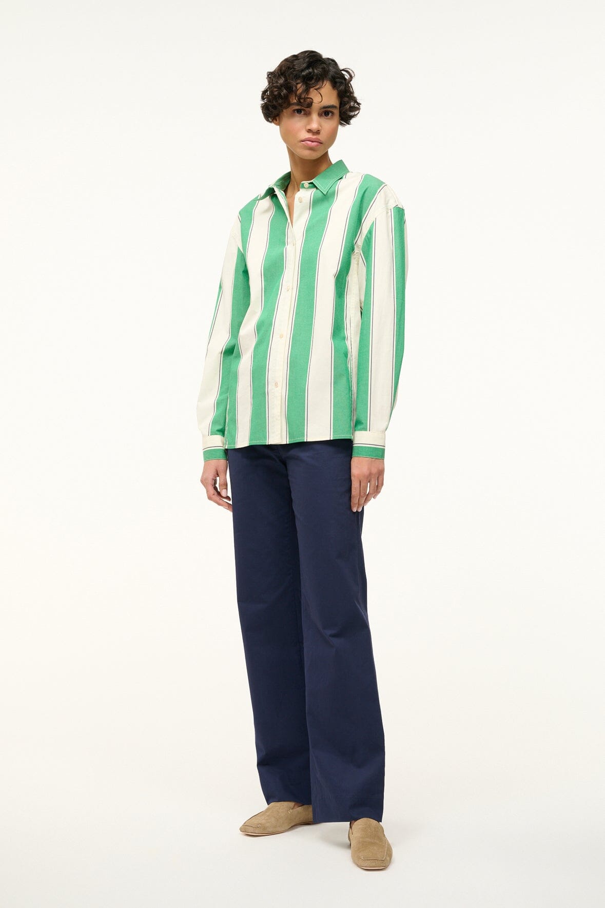 Image KELLY SHIRT | BUNGALOW STRIPE 2 of 4 and Clicking this image will trigger a zoom pop-up