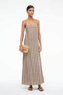 Image LAURA LINEN DRESS | SAHARA STRIPE 5 of 6