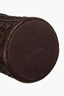 WOVEN LEATHER CANDLE | ESPRESSO