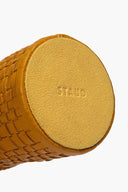 WOVEN LEATHER CANDLE | GOLDENROD