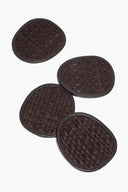 WOVEN LEATHER COASTERS | ESPRESSO