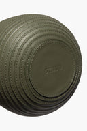 LARGE LEATHER WRAPPED VASE | MOSS