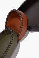 STACKABLE LEATHER TRAYS | ESPRESSO MOSS TAN