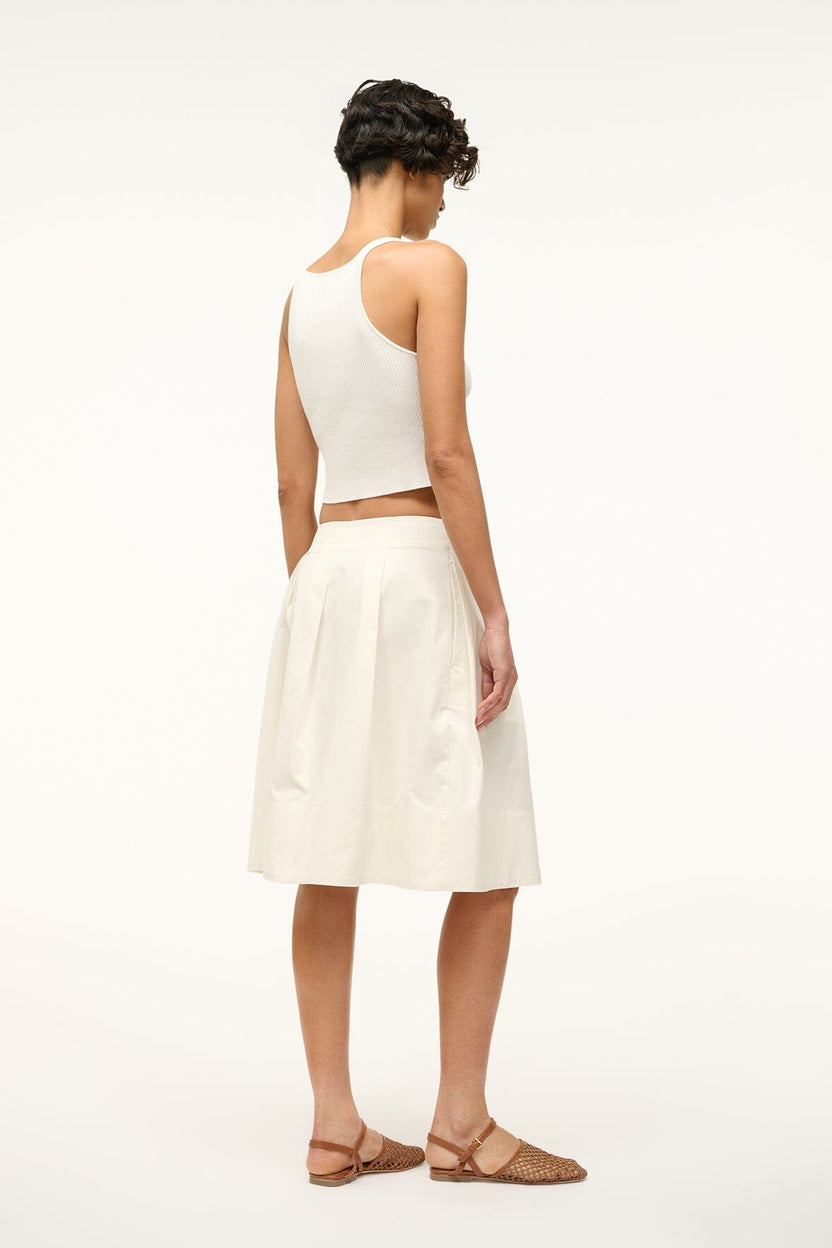 STAUD LONDON SKIRT IVORY