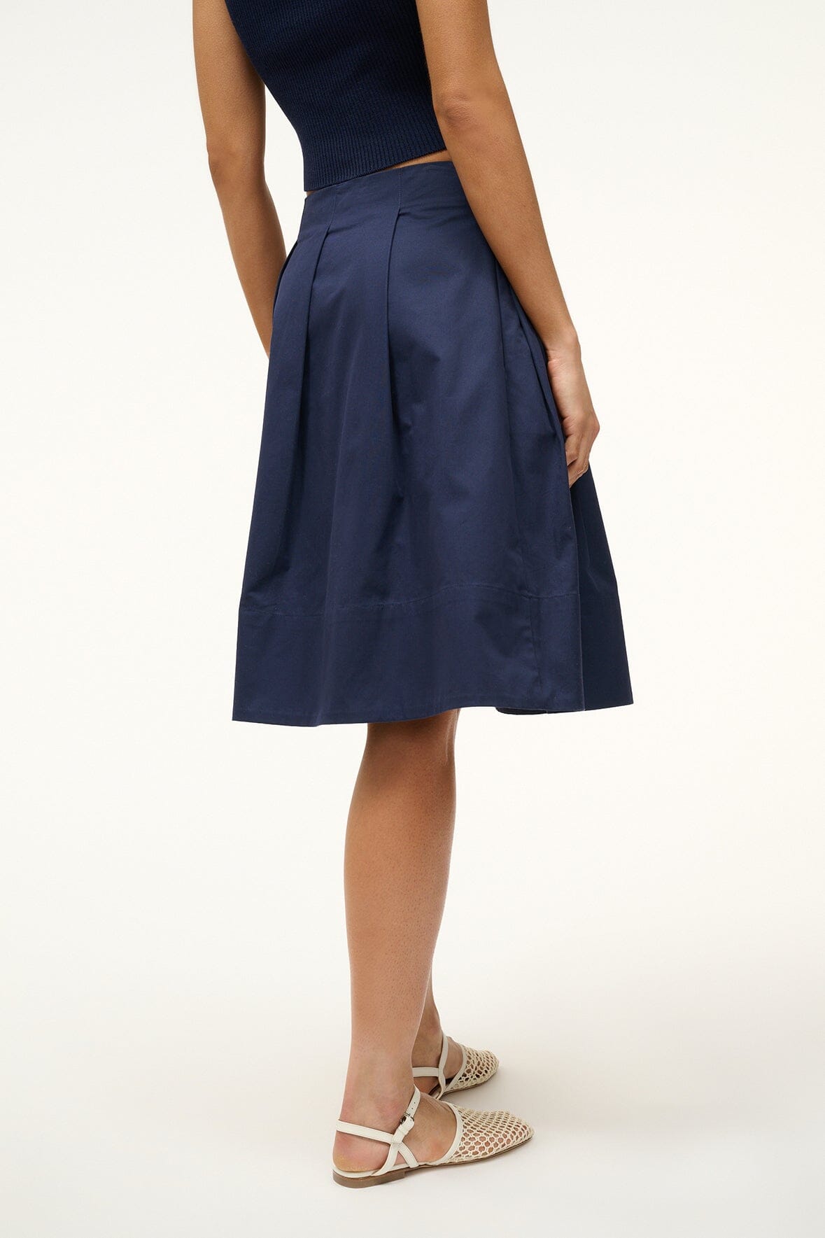 Image LONDON SKIRT | NAVY 4 of 5 and Clicking this image will trigger a zoom pop-up