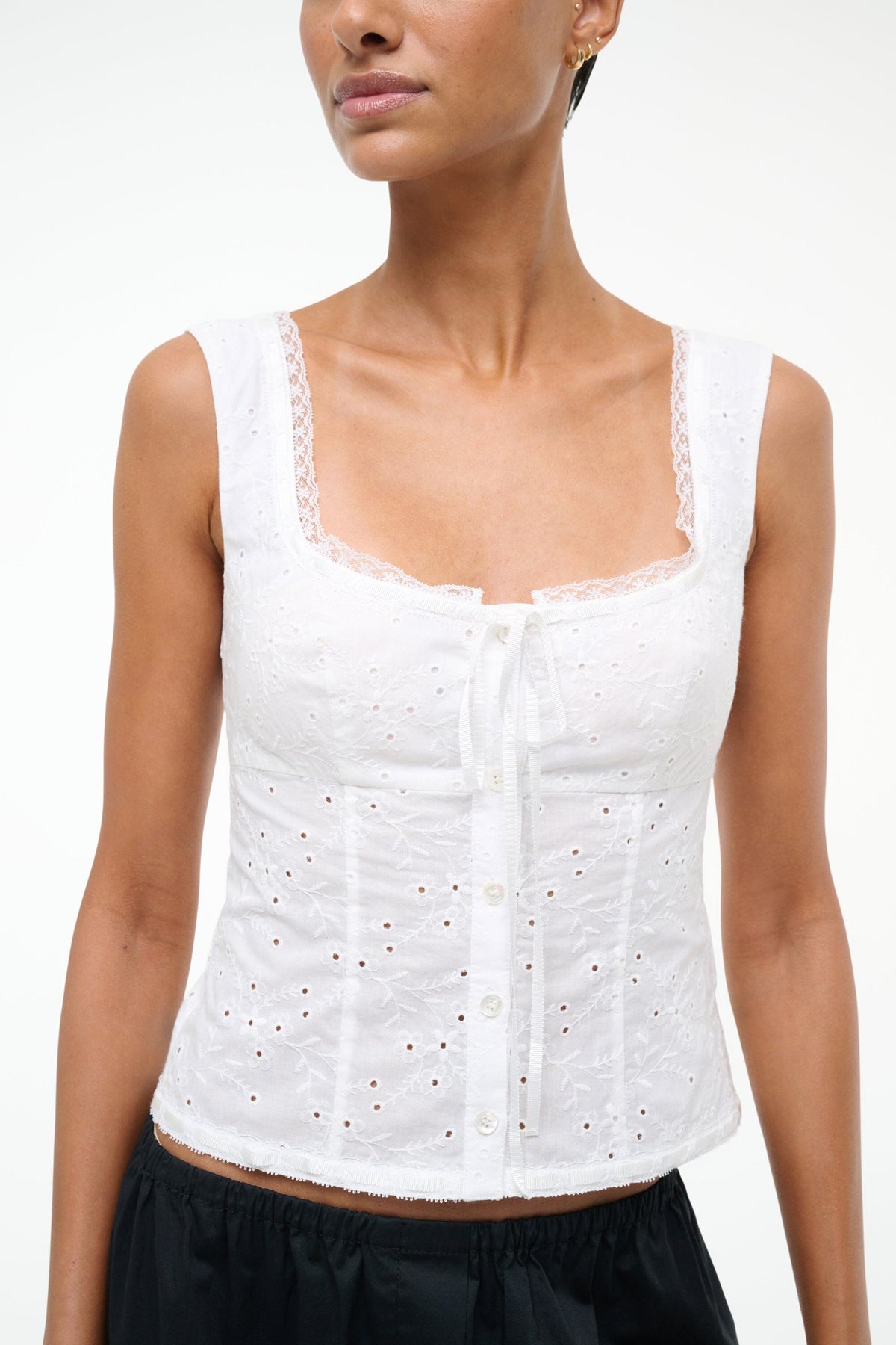 Image LOU TOP | WHITE EYELET 4 of 4 and Clicking this image will trigger a zoom pop-up