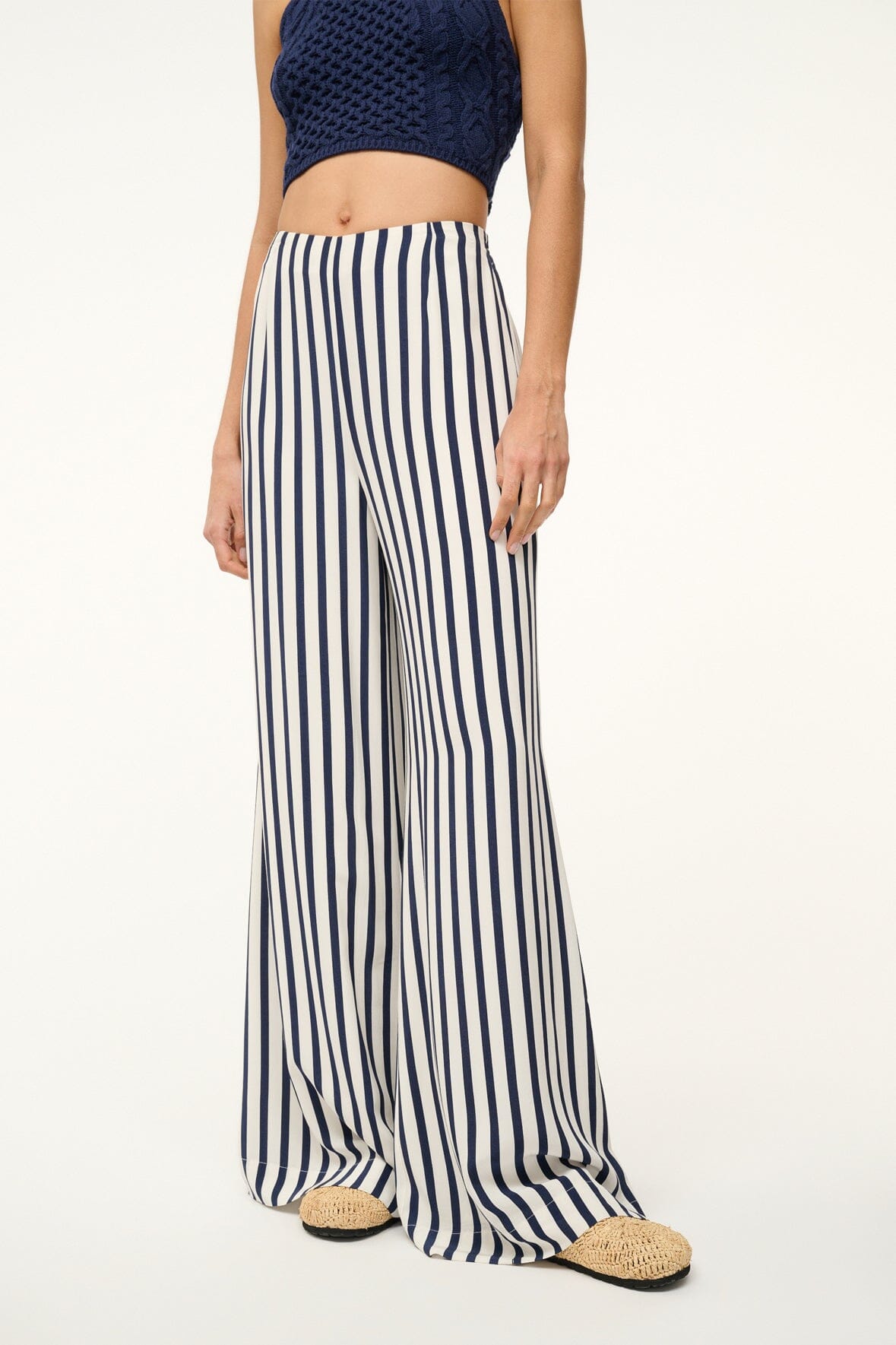 LUKE PANT WHITE NAVY STRIPE