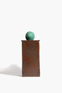 LARGE MOON-LID BOX | BROWN AND SATIN PATINA GLAZE BROWN AND SATIN PATINA GLAZE