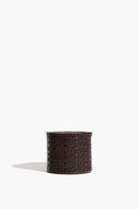 LARGE ROWE WOVEN LEATHER CANDLE | ESPRESSO ESPRESSO