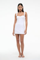 STAUD, Marilyn Swim Coverup Dress in White, Size XL
