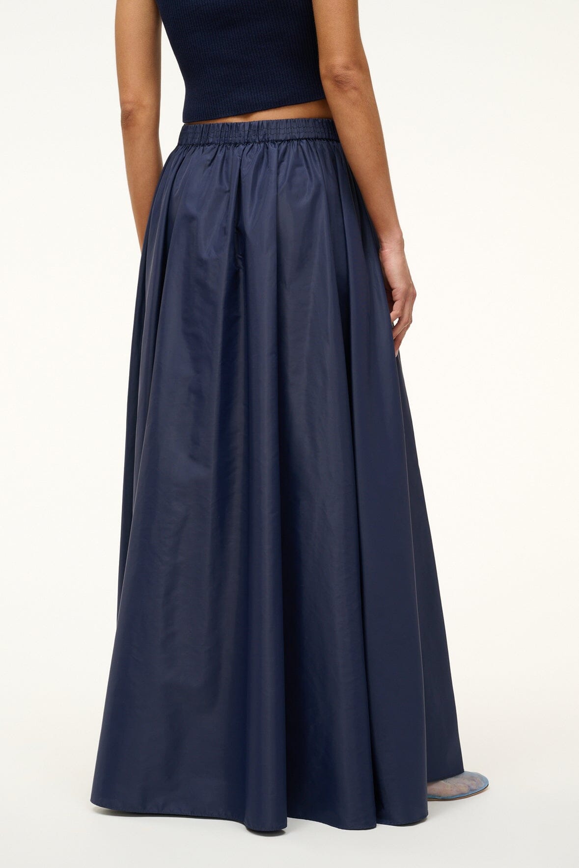 Image MAXI EDEN SKIRT | NAVY 4 of 5 and Clicking this image will trigger a zoom pop-up