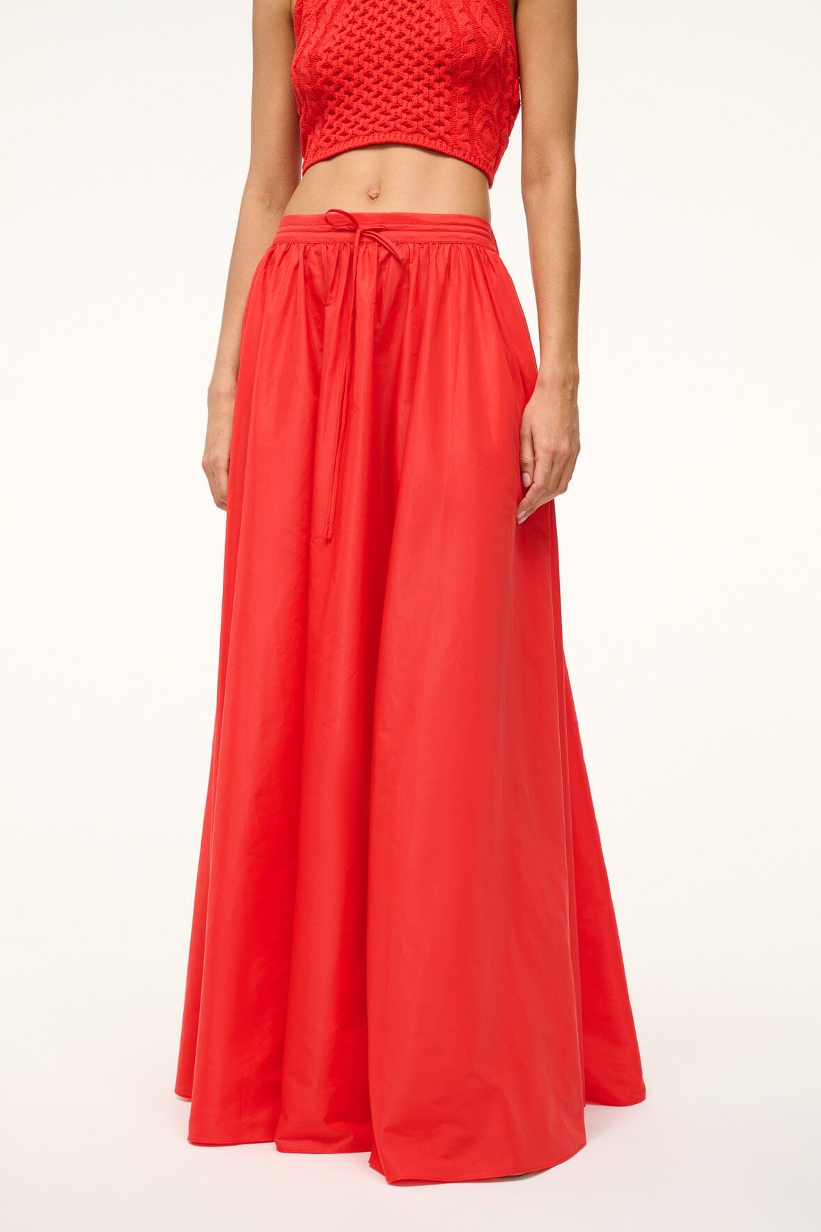 Image MAXI EDEN SKIRT | RED ROSE 2 of 5 and Clicking this image will trigger a zoom pop-up