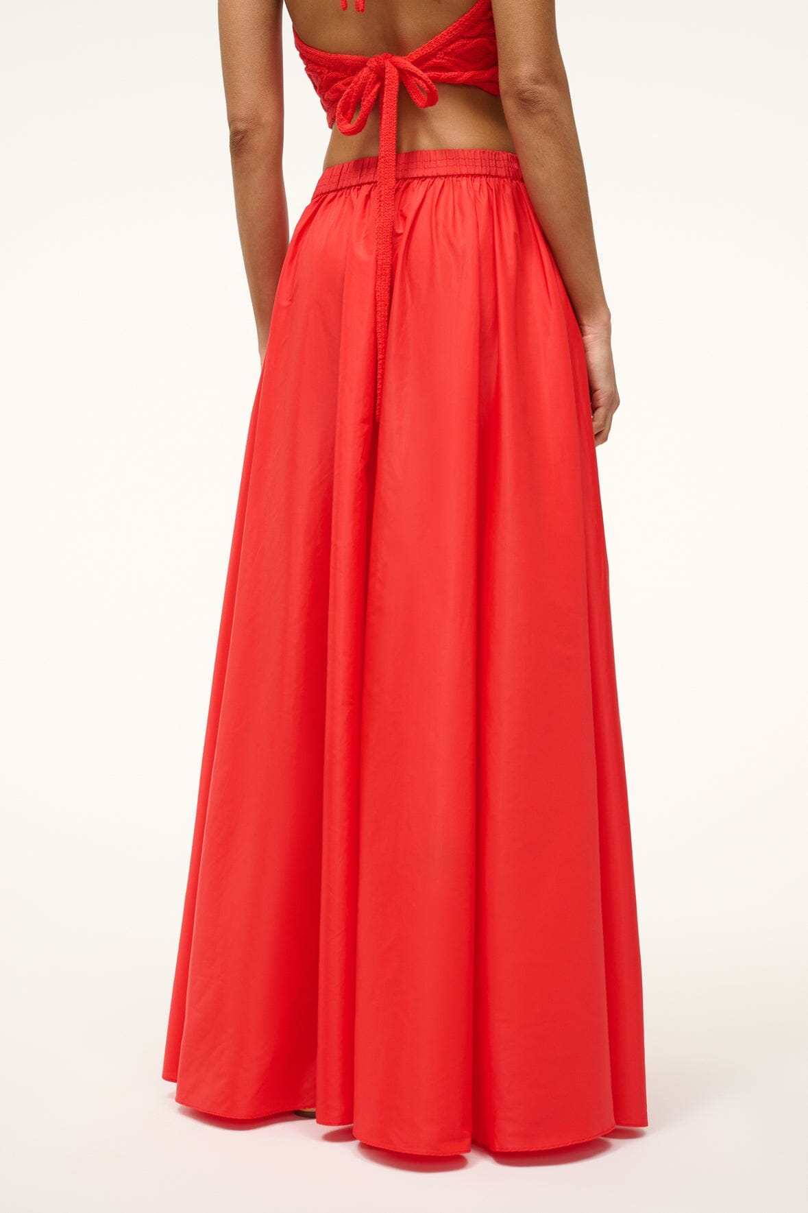 Image MAXI EDEN SKIRT | RED ROSE 4 of 5 and Clicking this image will trigger a zoom pop-up