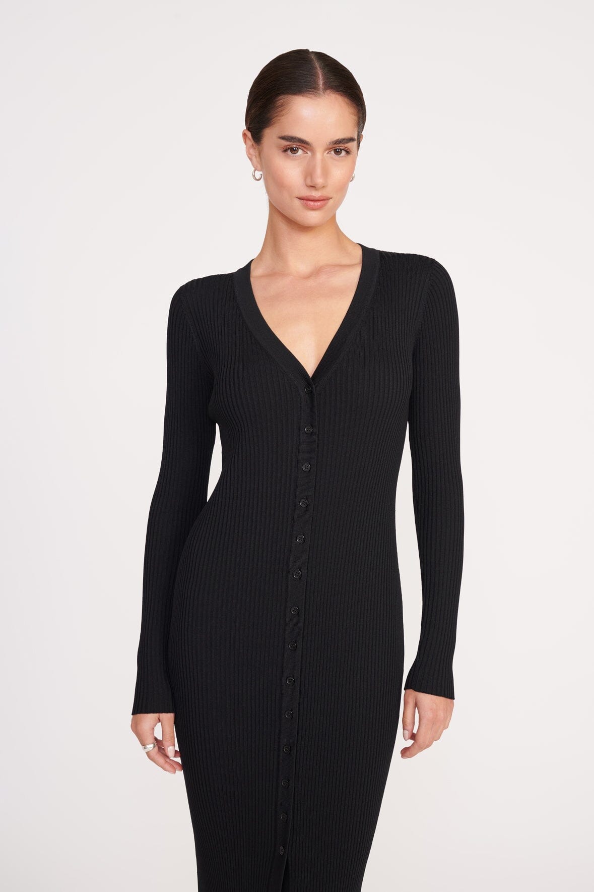 【関税込み】Staud ブラック Shoko セーター マキシワンピース MAXI SHOKO SWEATER BLACK