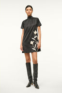 Image MINI ILANA DRESS | BLACK SATIN 3 of 6