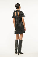 Image MINI ILANA DRESS | BLACK SATIN 2 of 6