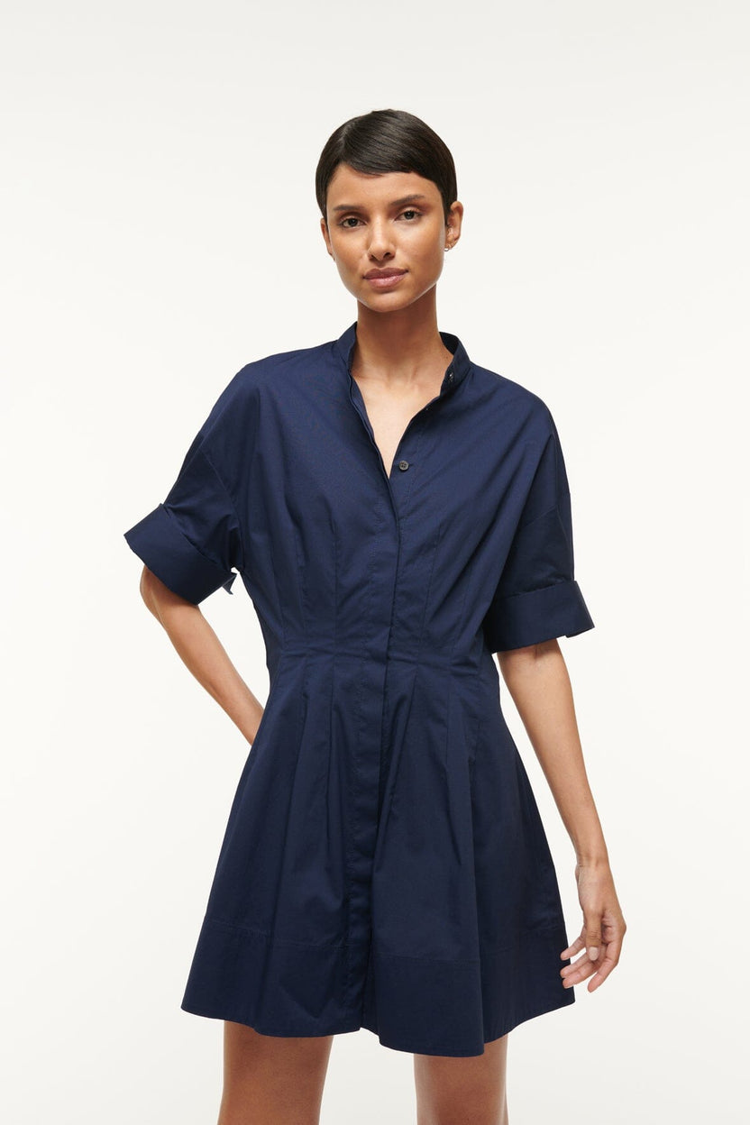 STAUD MINI LORENZA DRESS NAVY