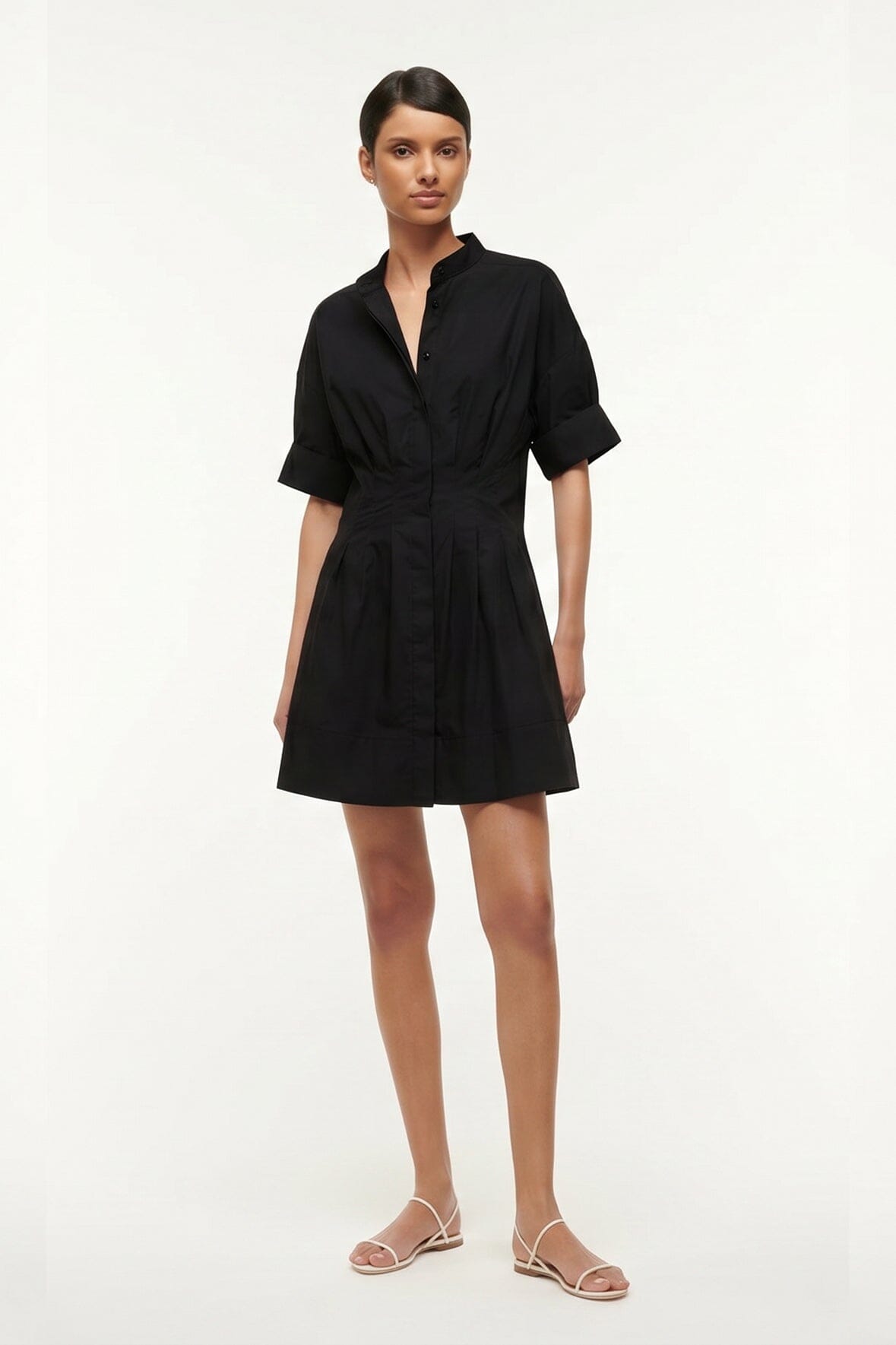 STAUD LORENZA MINI DRESS BLACK STAUD LORENZA MINI DRESS BLACK