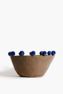 MOON RIM BOWL | BROWN AND COBALT BLUE GLAZE BROWN AND COBALT BLUE GLAZE