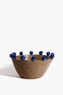 MOON RIM BOWL | BROWN AND COBALT BLUE GLAZE BROWN AND COBALT BLUE GLAZE