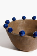 MOON RIM BOWL | BROWN AND COBALT BLUE GLAZE BROWN AND COBALT BLUE GLAZE
