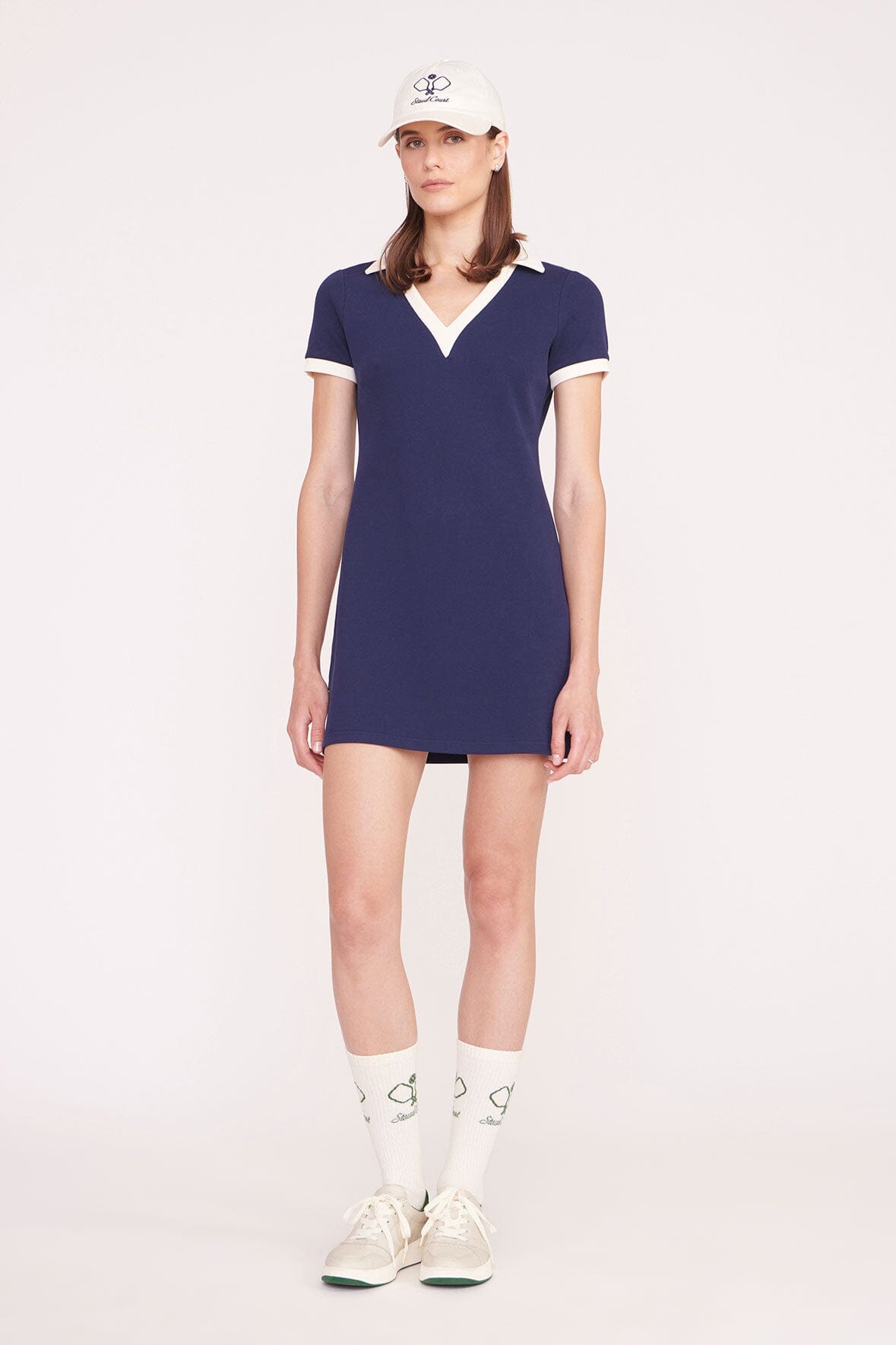 VOLLEY DRESS NAVY IVORY