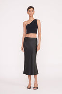 ANGELA SILK SKIRT | POMEGRANATE