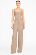 WELLS TOP | MOCHA HERRINGBONE