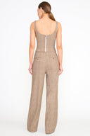 WELLS TOP | MOCHA HERRINGBONE