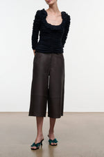 HUNTER LEATHER CULOTTE | EARTH
