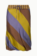 ODETTE SILK SKIRT | SIENNA STRIPE CIGAR STRIPE