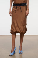 ODETTE SILK SKIRT | CIGAR BLACK CIGAR BLACK / XS
