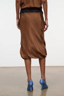 ODETTE SILK SKIRT | CIGAR BLACK CIGAR BLACK / XS