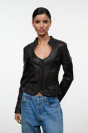 BLAIR LEATHER JACKET | BLACK BLACK / XS