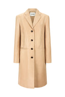 WYATT LEATHER COAT | CASHEW