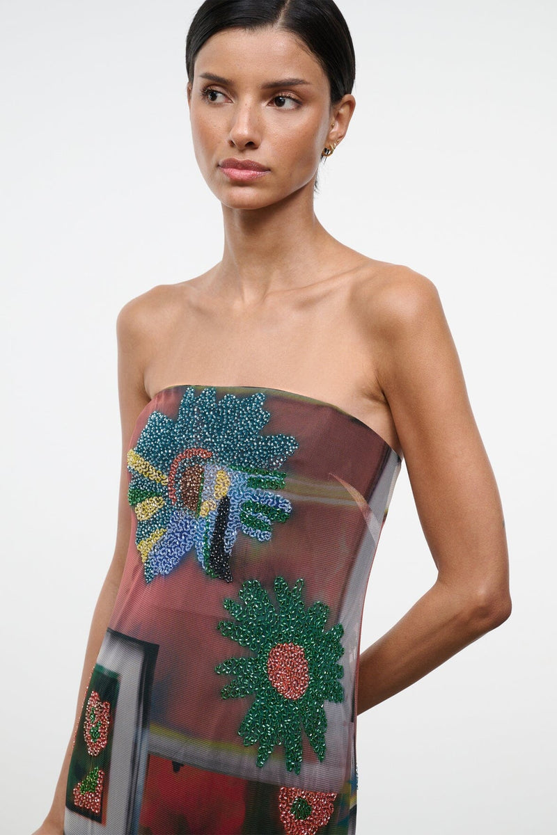 LILIANA DRESS BEADED SUPERBLOOM SCARF