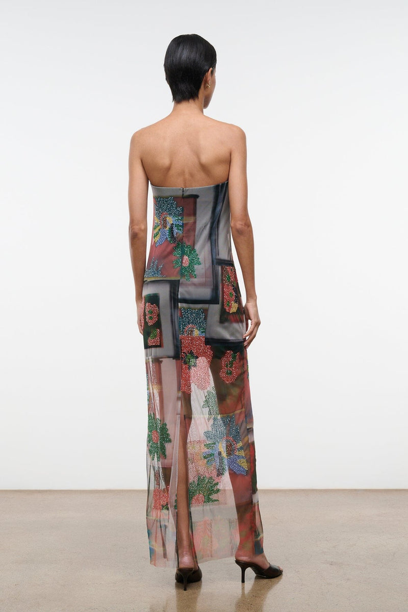 LILIANA DRESS BEADED SUPERBLOOM SCARF