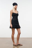 HALIE MINI DRESS | BLACK BLACK / 4