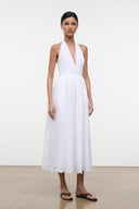 STAUD, Grazia Linen Dress in White, Size 4 STAUD, Grazia Linen Dress in White, Size 4