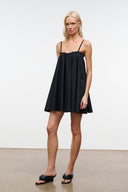 STAUD, Cecily Mini Dress in Black, Size XL