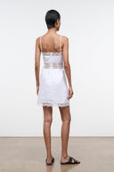 AMALINA LINEN MINI DRESS | WHITE WHITE / 4