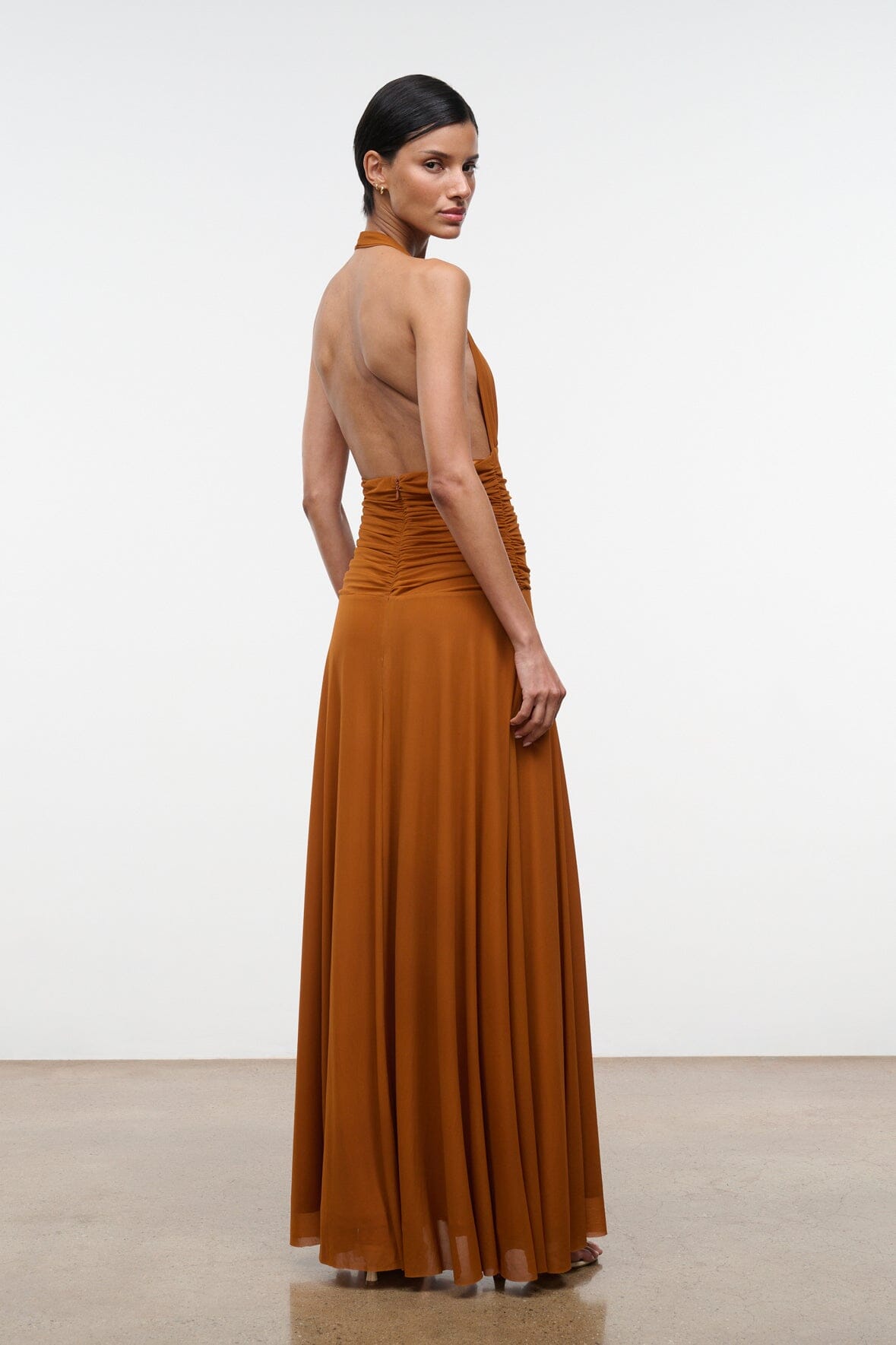staud halter dress Oro Blush Canyon Linen Mini it offers an artful contrast that feels both feminine and daring Staud Halter Dress With Beaded