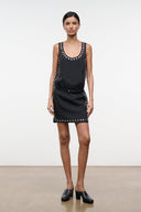 CARA DRESS | BLACK STUDS BLACK STUDS / XS
