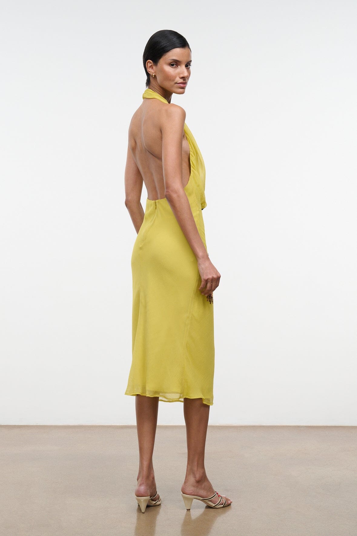 STAUD, Simona Dress in Citron, Size 2