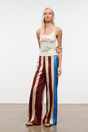 STROLL SILK PANT | CAFFE STRIPE CAFFE STRIPE / XS